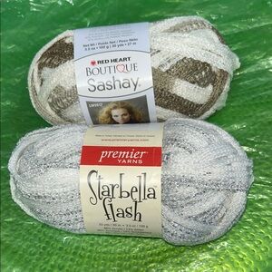 Boutique Sashay Yarn - White and Brown